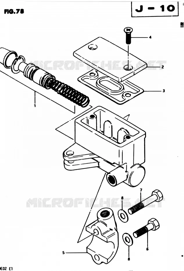 HOOFDREMCILINDER Suzuki MOTO 450 GS-E 1982  GS450EZ