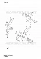 FOOTREST voor Suzuki GS-E 500 2004