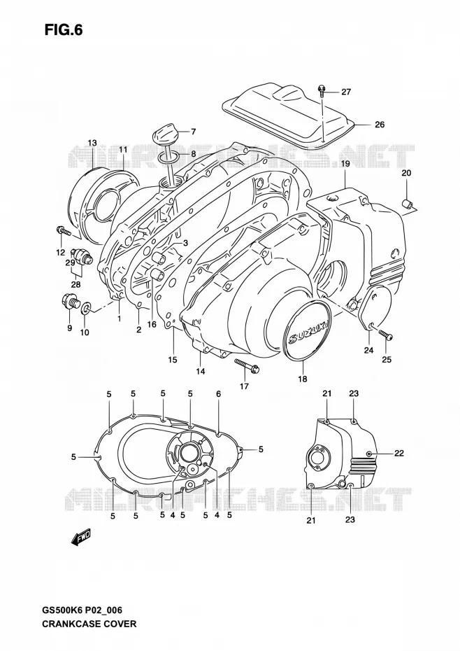 CASING Suzuki MOTO 500 GS-E 2005  GS500 K5 (P02,P19,P24,P54)