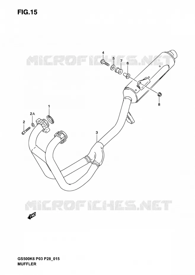 GELUIDDEMPER Suzuki MOTO 500 GS-E 2005  GS500 K5/GS500F K5 (P03,P28,P33)