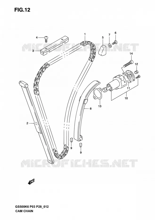 TIMING Suzuki MOTO 500 GS-E 2005  GS500 K5/GS500F K5 (P03,P28,P33)