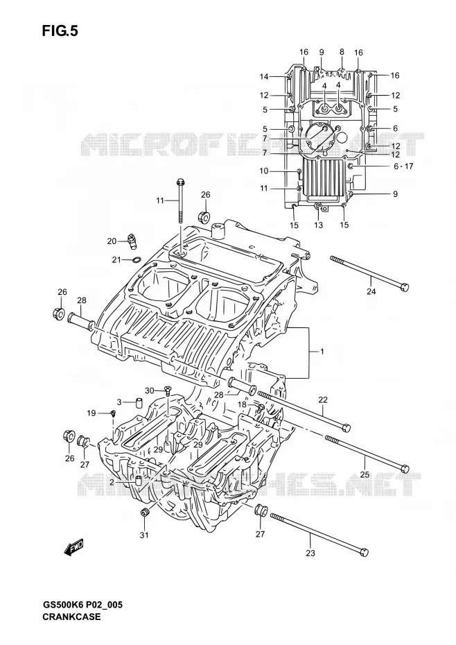 CASING Suzuki MOTO 500 GS-E 2006  GS500 K6 (P02,P19,P24,P54)