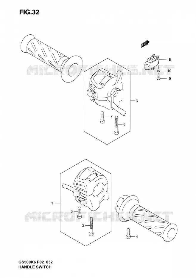 SCHAKELAARS (MODELE K4/K5) Suzuki MOTO 500 GS-F 2005  GS500F K5 (P02,P19,P24,P54)