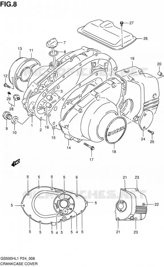 CASING Suzuki MOTO 500 GS-F 2011  GS500FHL1(P24)