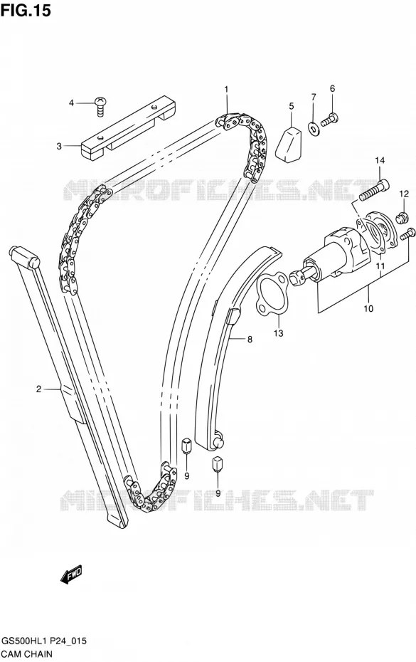 TIMING Suzuki MOTO 500 GS-F 2011  GS500FHL1(P24)