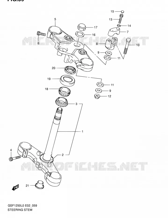 STUURKOLOM Suzuki MOTO 1250 BANDIT 2010  GSF1250 L0 (E02,E19,E24)