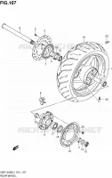 ACHTERWIEL (GSF1250SAL1 E24) voor Suzuki BANDIT 1250 2011