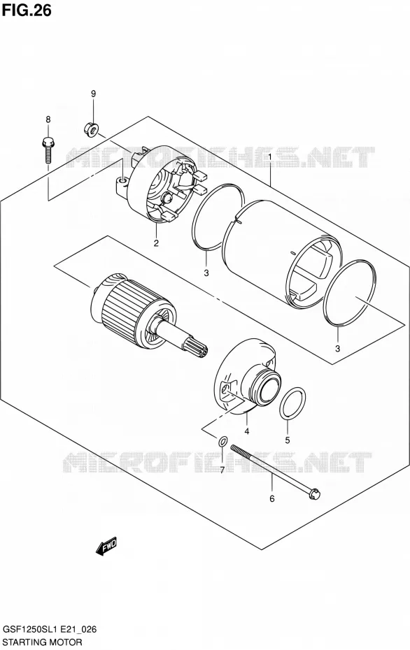 STARTMOTOR Suzuki MOTO 1250 BANDIT 2011  GSF1250SL1(E24)