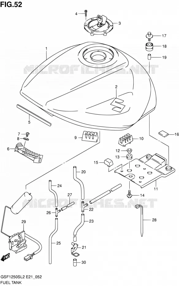 BENZINETANK (GSF1250SL2 E24) Suzuki MOTO 1250 BANDIT 2012  GSF1250SL2(E24)