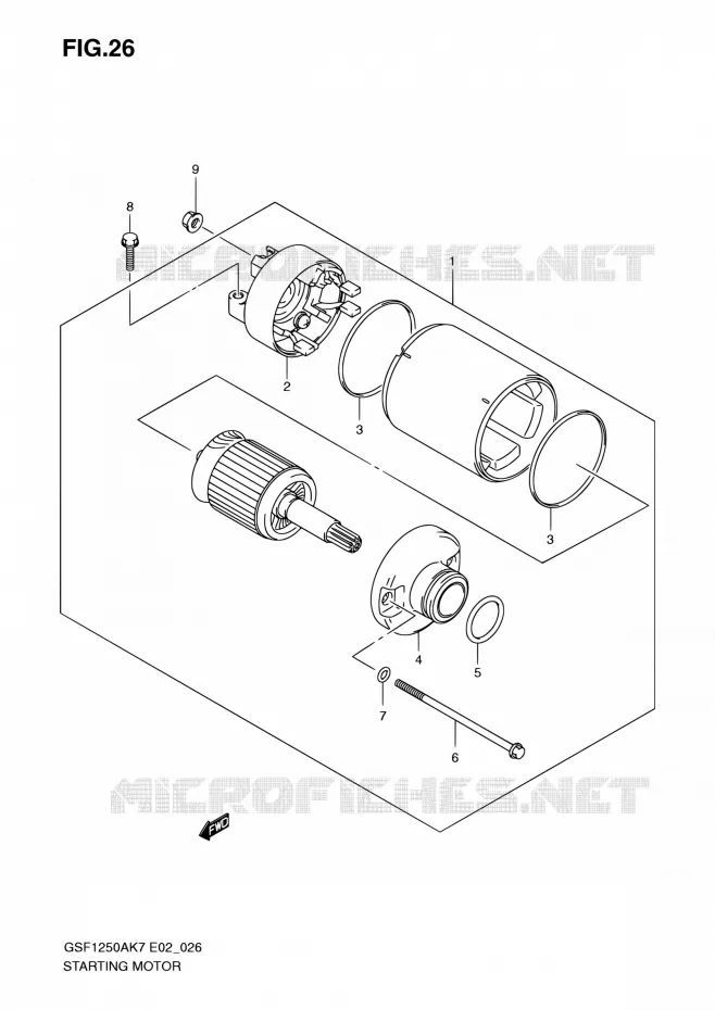 STARTMOTOR Suzuki MOTO 1250 BANDIT 2011  GSF1250SA L0 (E02,E19,E24,E37)