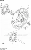 VOORWIEL (GSF1250SL1 E24) voor Suzuki BANDIT 1250 2011
