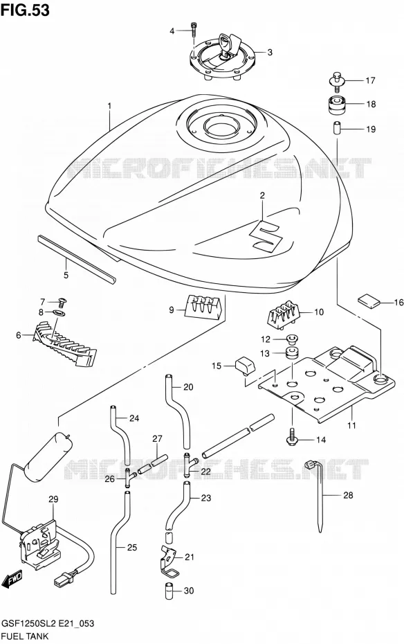 BENZINETANK (GSF1250SAL2 E21) Suzuki MOTO 1250 BANDIT 2012  GSF1250SAL2(E24)