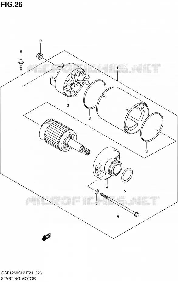 STARTMOTOR Suzuki MOTO 1250 BANDIT 2012  GSF1250SAL2(E24)