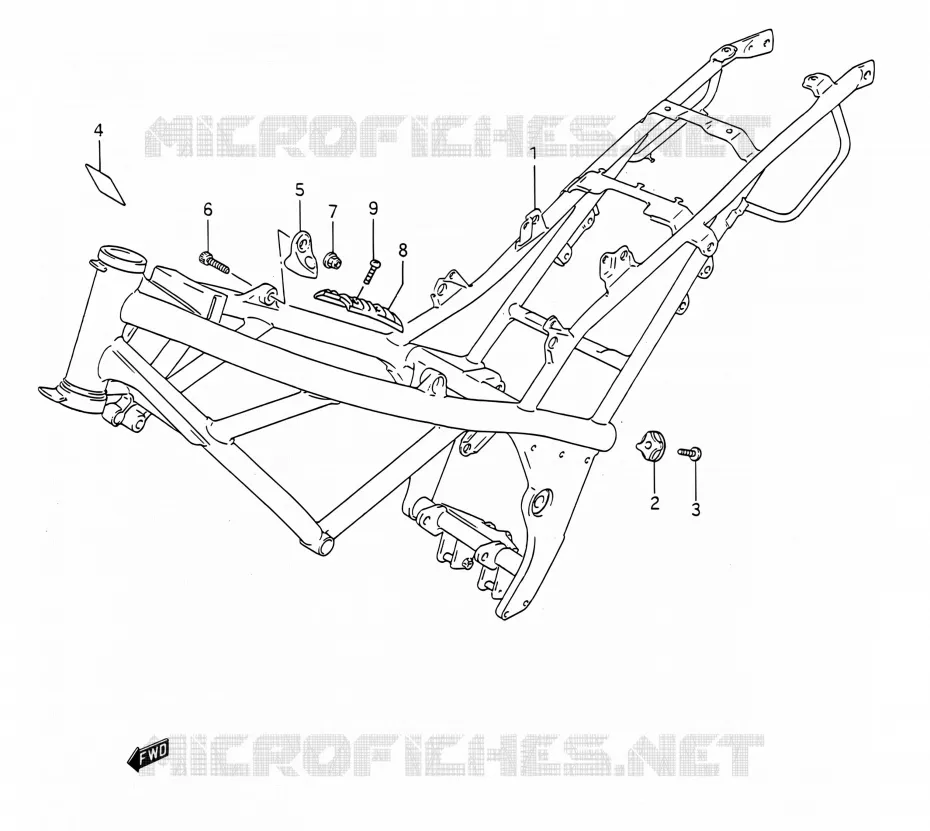 FRAME Suzuki MOTO 400 BANDIT 1991  GSF400 M (E03,E28,E33)