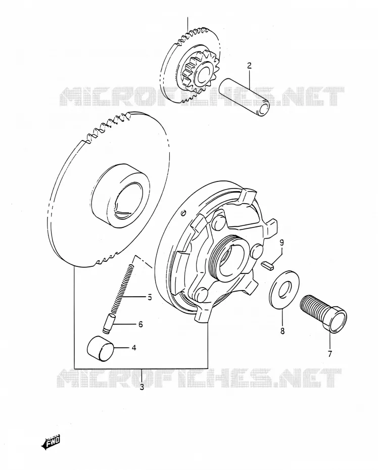 STARTMOTOR CLUTCH Suzuki MOTO 400 BANDIT 1991  GSF400 M (E03,E28,E33)