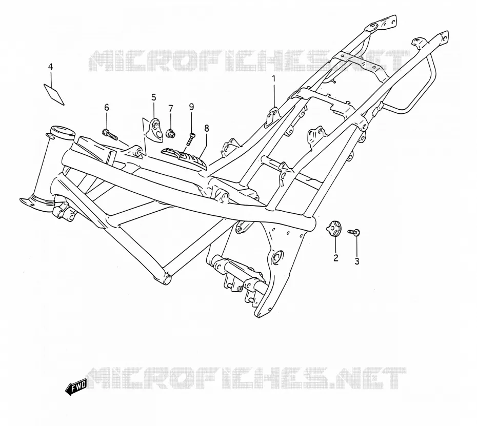 FRAME Suzuki MOTO 400 BANDIT 1993  GSF400 P (E03,E28,E33)