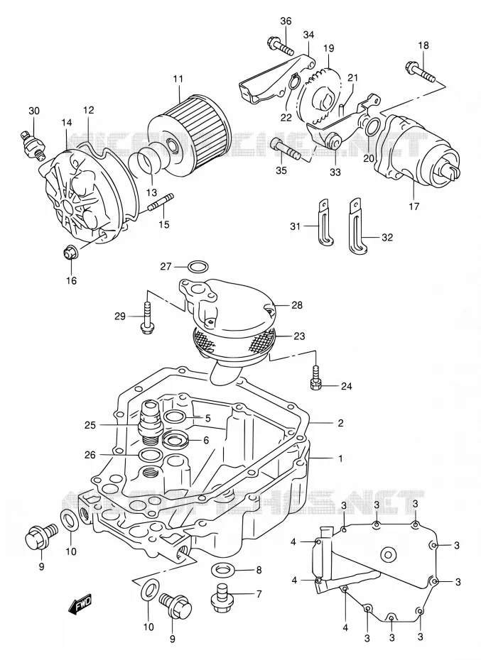 SUMP - OLIEPOMP Suzuki MOTO 400 BANDIT 1997  GSF400VV