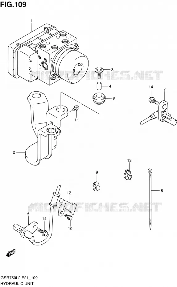 ABS (GSR750AL2 E24) Suzuki MOTO 750 GSR 2012  GSR750L2(E24)