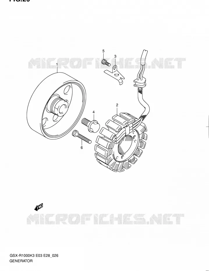 ALTERNATOR Suzuki MOTO 1000 GSX-R 2004  GSX-R1000 K4/GSX-R1000Z (E03,E28,E33)