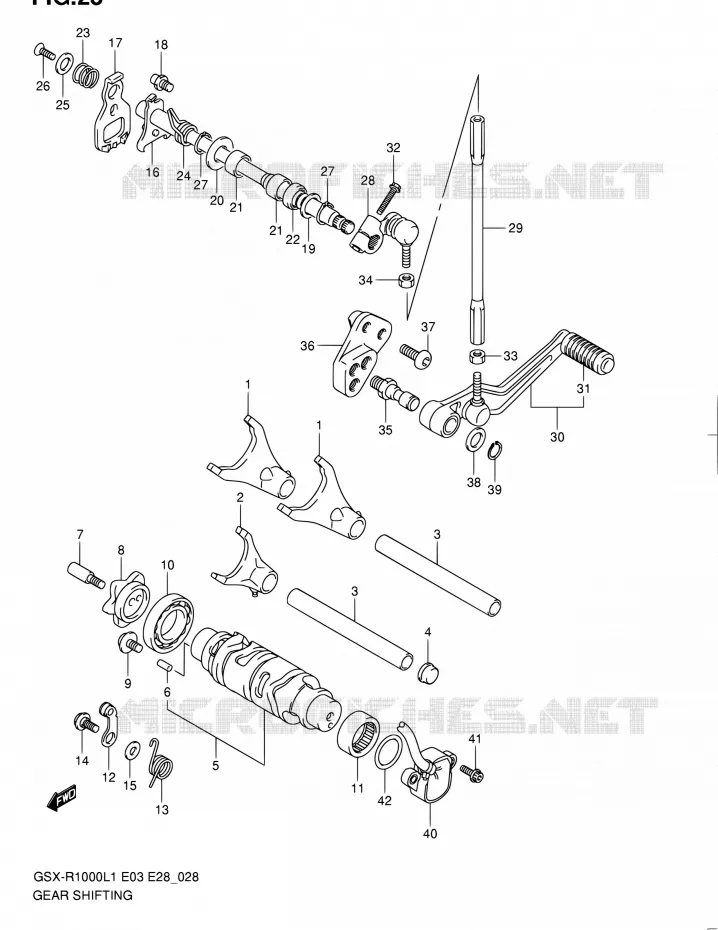 SCHAKELEN ASSY Suzuki MOTO 1000 GSX-R 2011  GSX-R1000 L1 (E03,E28,E33)