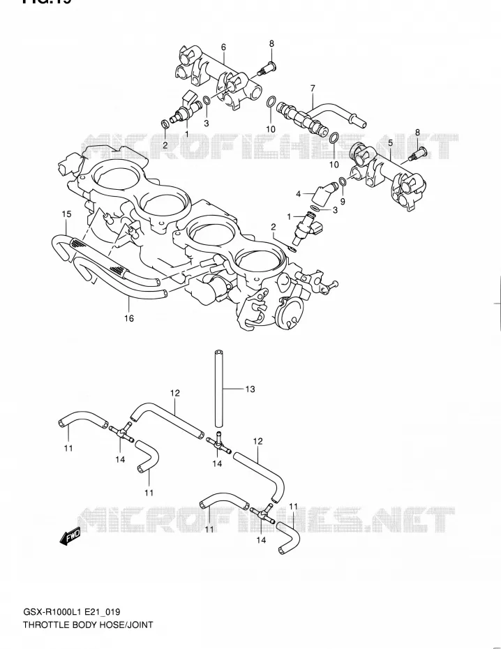 GASKLEPHUIS (GSX-R1000L1 E24) Suzuki MOTO 1000 GSX-R 2011  GSX-R1000L1(E14)