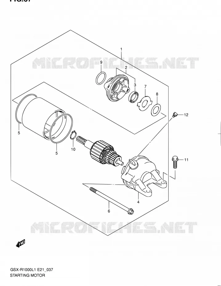 STARTMOTOR Suzuki MOTO 1000 GSX-R 2011  GSX-R1000L1(E14)