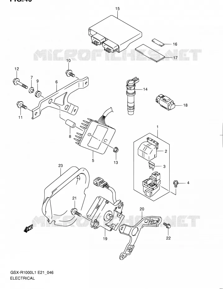 ELEKTRISCH (GSX-R1000L1 E21) Suzuki MOTO 1000 GSX-R 2011  GSX-R1000L1(E24)