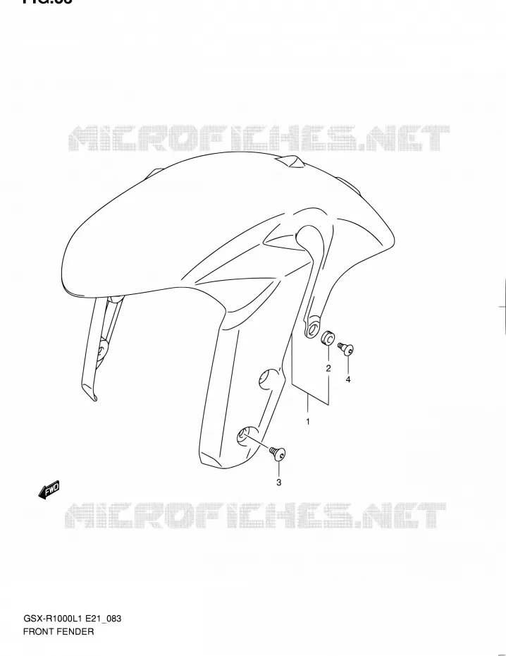 FRONT FENDER (GSX-R1000L1 E21) Suzuki MOTO 1000 GSX-R 2011  GSX-R1000L1(E24)