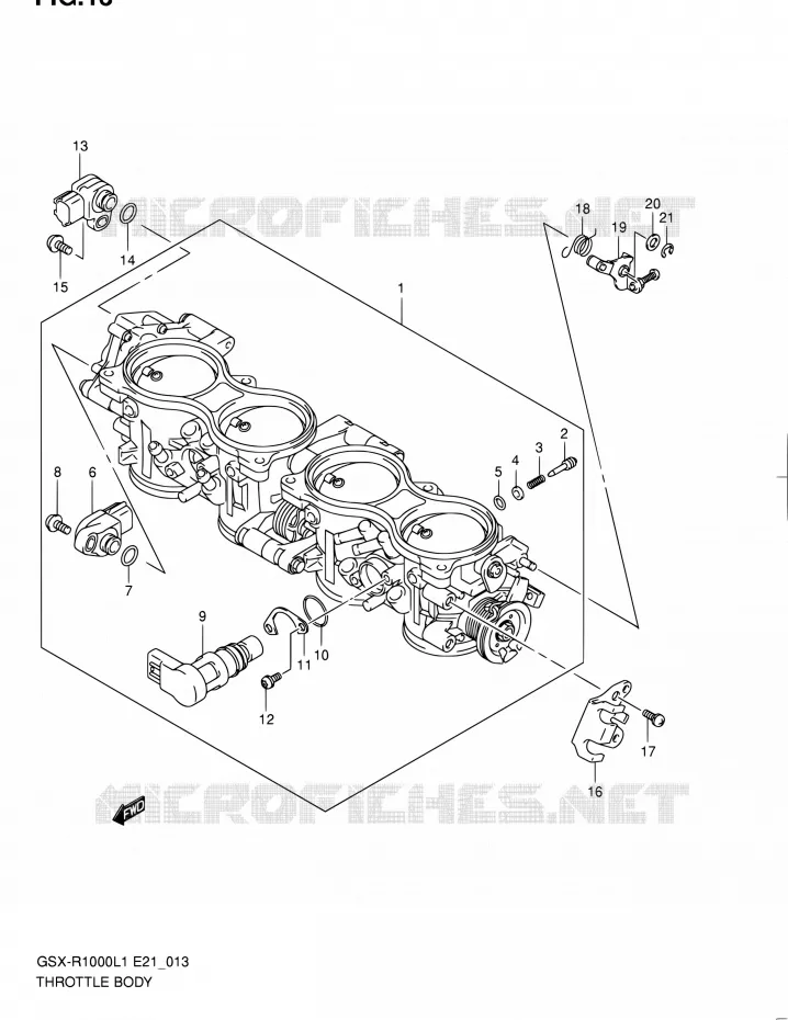 GASKLEPHUIS (GSX-R1000L1 E21) Suzuki MOTO 1000 GSX-R 2011  GSX-R1000L1(E24)
