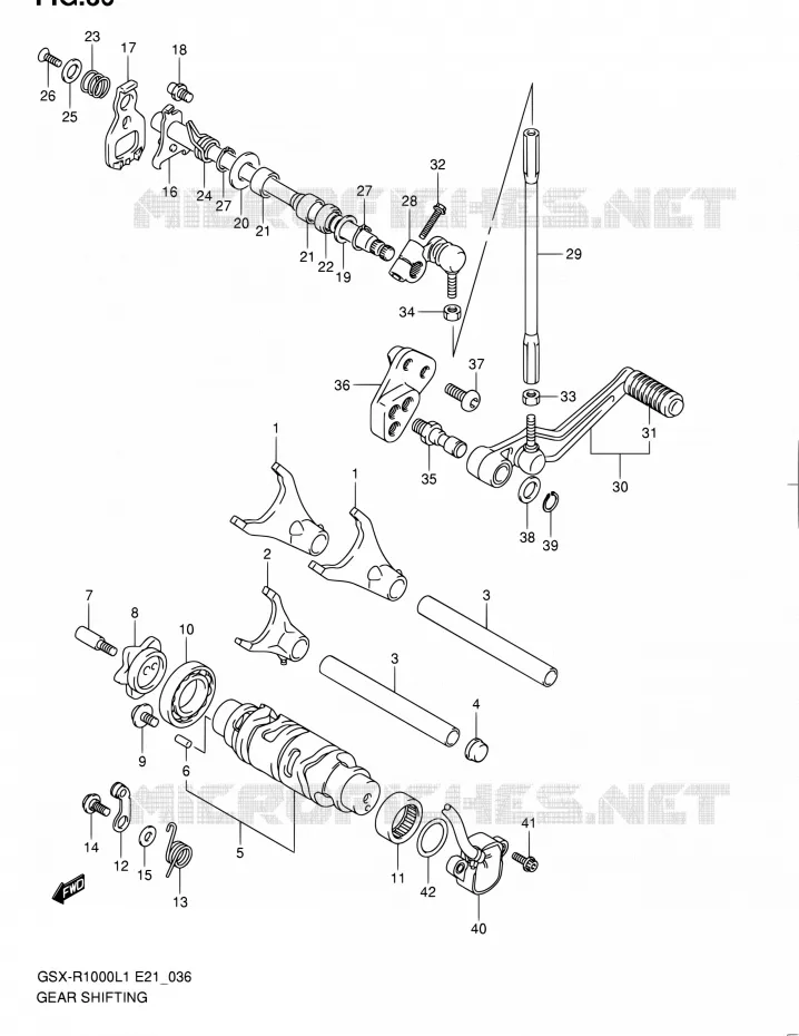 SCHAKELEN ASSY Suzuki MOTO 1000 GSX-R 2011  GSX-R1000L1(E24)