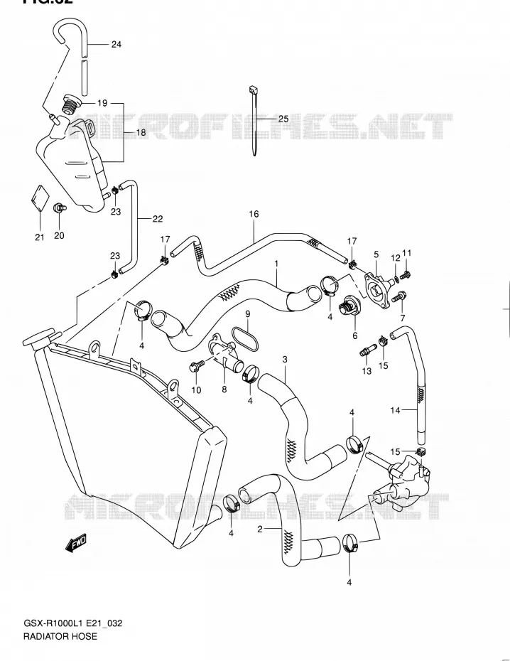 RADIATOR SLANG Suzuki MOTO 1000 GSX-R 2011  GSX-R1000L1(E51)
