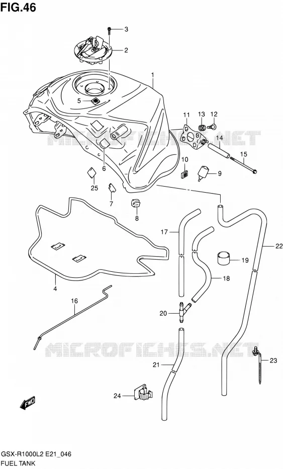 BENZINETANK (GSX-R1000L2 E24) Suzuki MOTO 1000 GSX-R 2012  GSX-R1000L2(E24)