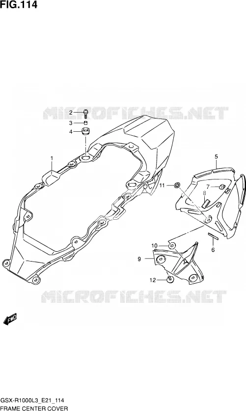CENTRAL KUIP (GSX-R1000UFL3 E21) Suzuki MOTO 1000 GSX-R 2013  GSX-R1000 L3 (E21)