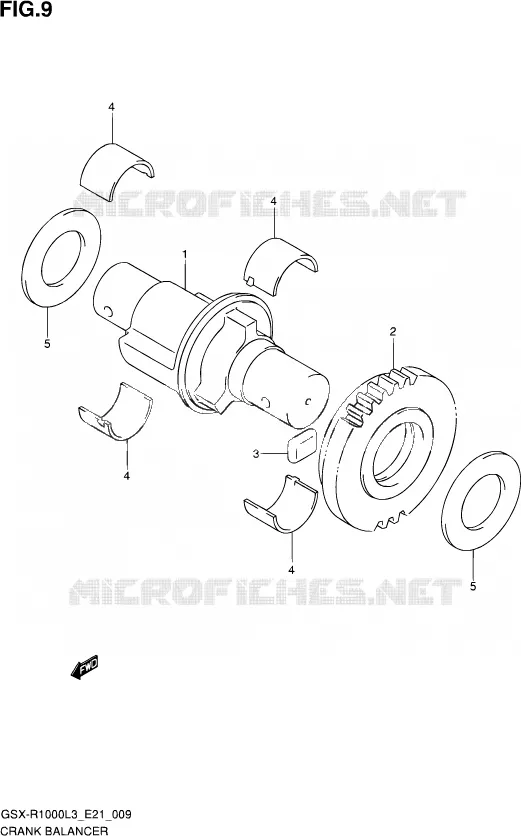 CRANK BALANCER Suzuki MOTO 1000 GSX-R 2013  GSX-R1000 L3 (E21)
