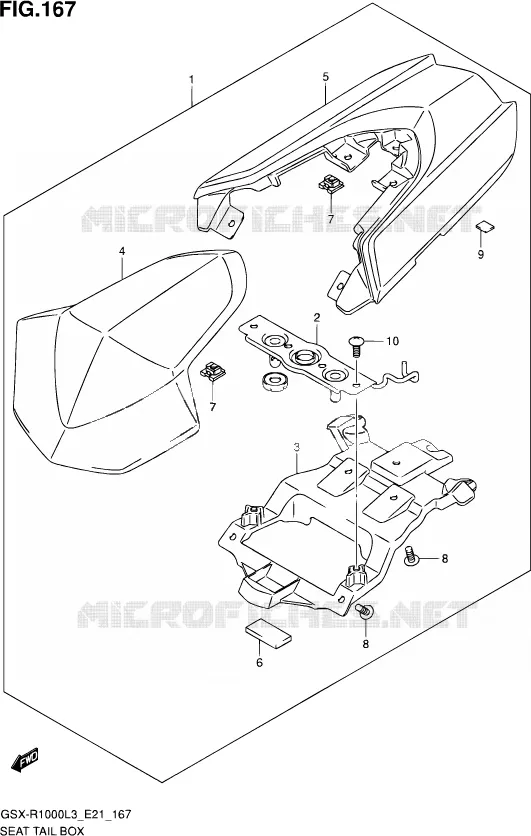 SEAT COWL (GSX-R1000ZL3 E24) Suzuki MOTO 1000 GSX-R 2013  GSX-R1000 L3 (E21)