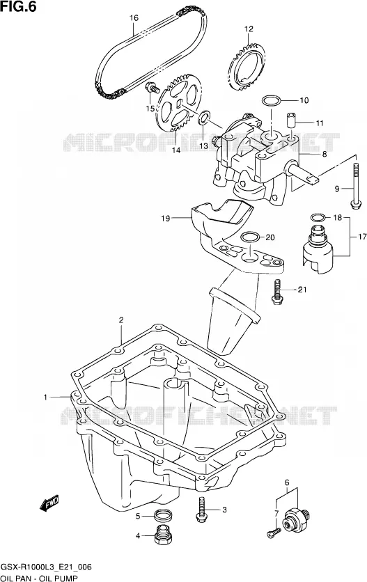 SUMP - OLIEPOMP  Suzuki MOTO 1000 GSX-R 2013  GSX-R1000 L3 (E21)