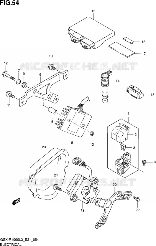 ELEKTRISCH (GSX-R1000L3 E21) Suzuki MOTO 1000 GSX-R 2013  GSX-R1000 L3/GSX-R1000Z L3 (E24)
