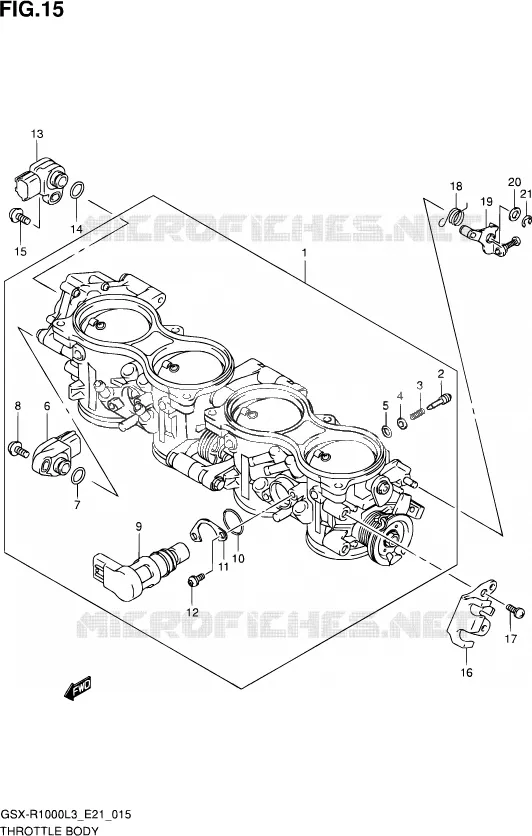 GASKLEPHUIS (GSX-R1000ZL3 E21) Suzuki MOTO 1000 GSX-R 2013  GSX-R1000 L3/GSX-R1000Z L3 (E24)