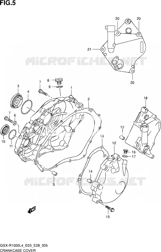 CASING Suzuki MOTO 1000 GSX-R 2014  GSX-R1000 L4  (E03,E28,E33)