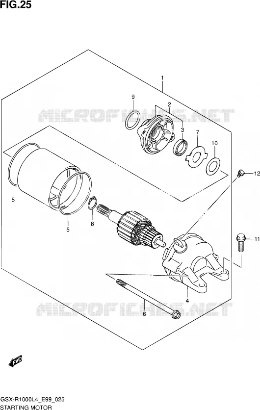 STARTMOTOR Suzuki MOTO 1000 GSX-R 2014  GSX-R1000 L4  (E99)