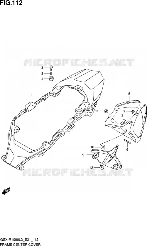 CENTRAL KUIP (GSX-R1000L3 E21) Suzuki MOTO 1000 GSX-R 2013  GSX-R1000UF L3 (E21)