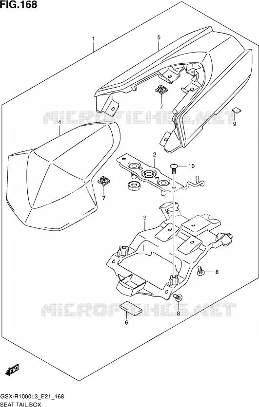 SEAT COWL (GSX-R1000UFL3 E21) Suzuki MOTO 1000 GSX-R 2013  GSX-R1000Z L3 (E21)