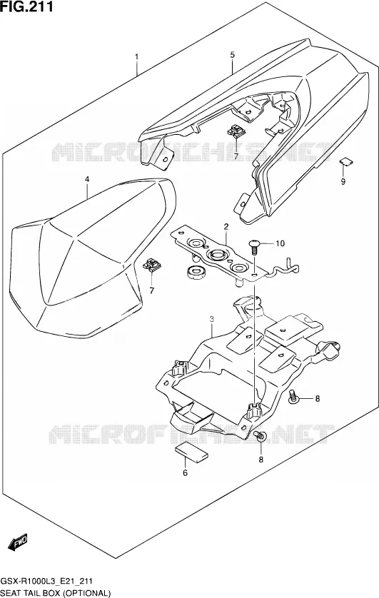SEAT COWL (OPTIONAL) (GSX-R1000L3 E24) Suzuki MOTO 1000 GSX-R 2013  GSX-R1000Z L3 (E21)