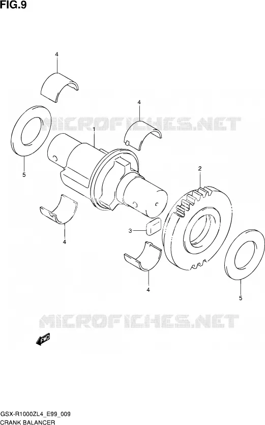 CRANK BALANCER Suzuki MOTO 1000 GSX-R 2014  GSX-R1000Z L4 (E99)