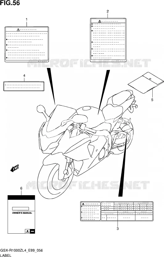 ETIKET Suzuki MOTO 1000 GSX-R 2014  GSX-R1000Z L4 (E99)