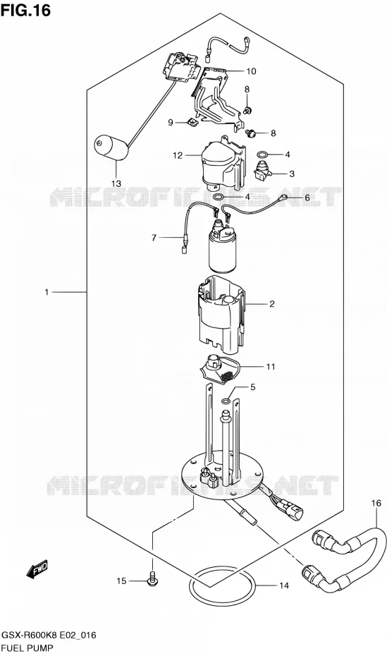 BENZINE POMP Suzuki MOTO 600 GSX-R 2009  GSX-R600 K9 (E02,E19,E24)