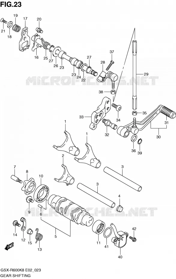 SCHAKELEN ASSY Suzuki MOTO 600 GSX-R 2010  GSX-R600 L0 (E02,E19,E24)