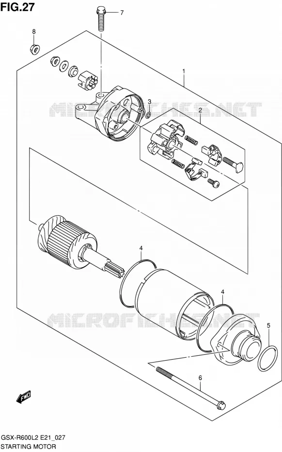 STARTMOTOR Suzuki MOTO 600 GSX-R 2012  GSX-R600L2(E24)