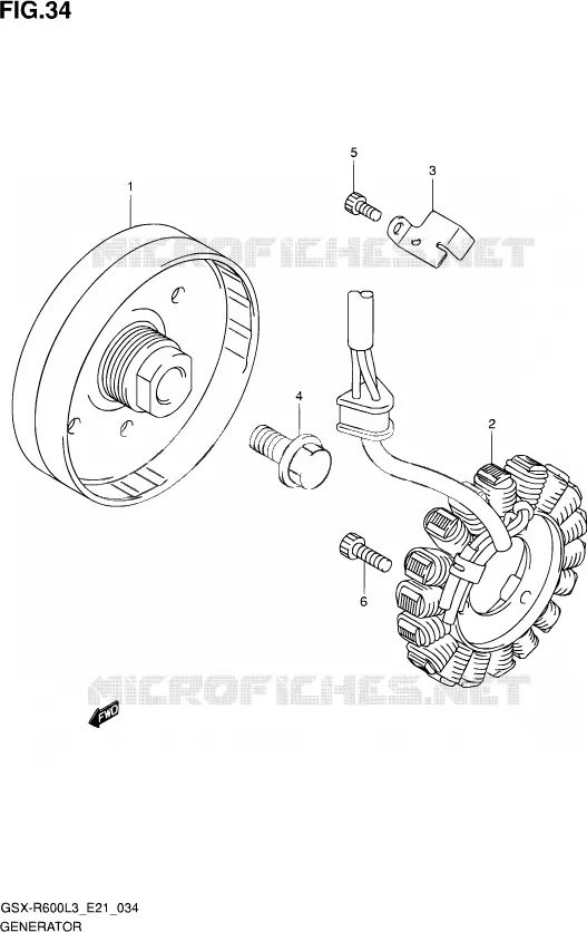 ALTERNATOR Suzuki MOTO 600 GSX-R 2013  GSX-R600 L3 (E24)