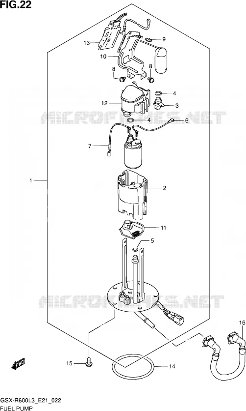 BENZINE POMP Suzuki MOTO 600 GSX-R 2013  GSX-R600 L3 (E24)
